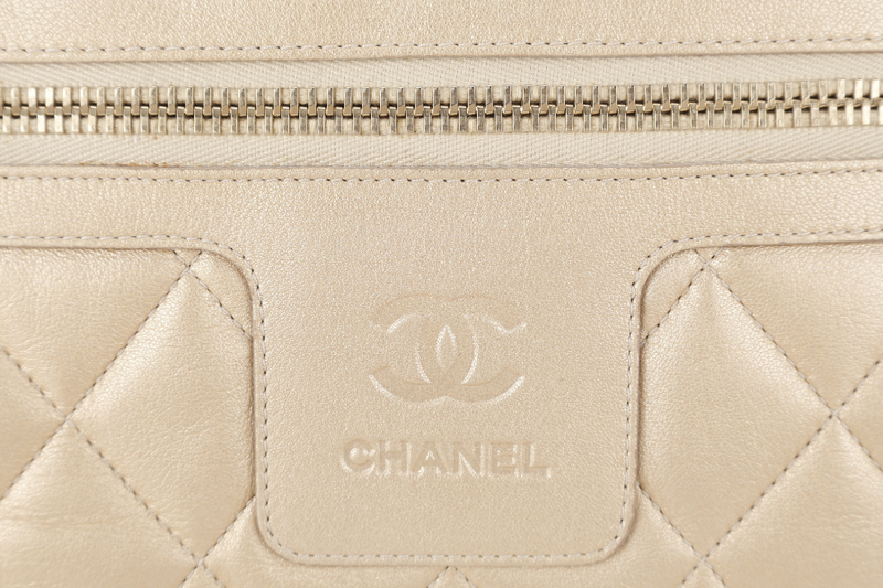 CHANEL COCO COCOON METALLIC GOLD LEATHER BOWLER BAG (1319xxxx) WITH DUST COVER AND CARD