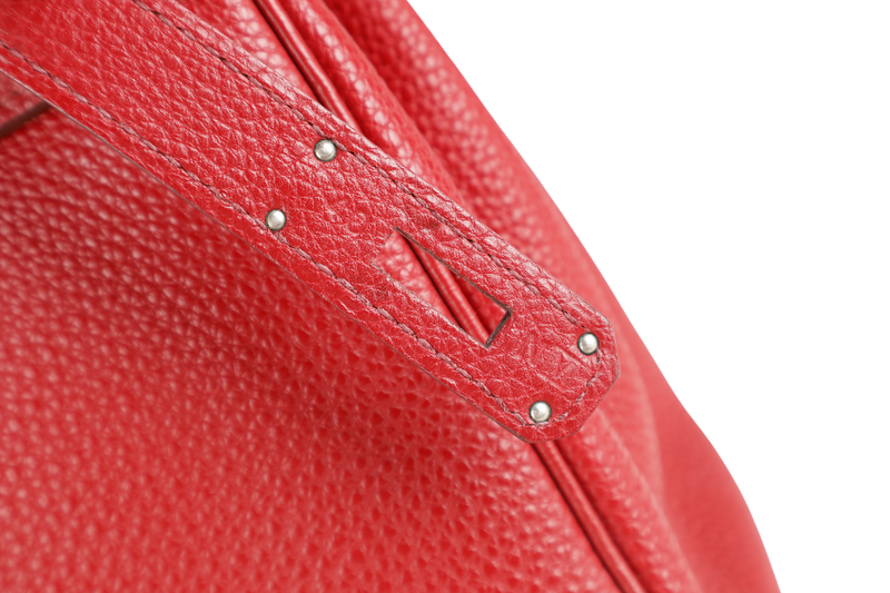 HERMES KELLY 28 RETOURNE ROUGE GRENAT TOGO LEATHER PHW STAMP M SQUARE (2009) NO DUST COVER
