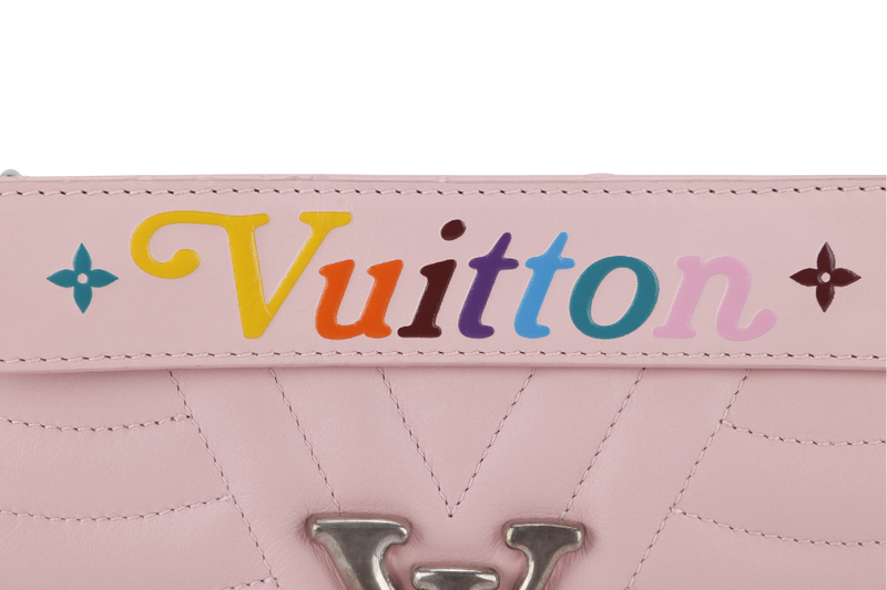 LOUIS VUITTON NEW WAVE CHAIN BAG MM (M51944) PINK CALFSKIN SILVER HARDWARE WITH DUST COVER