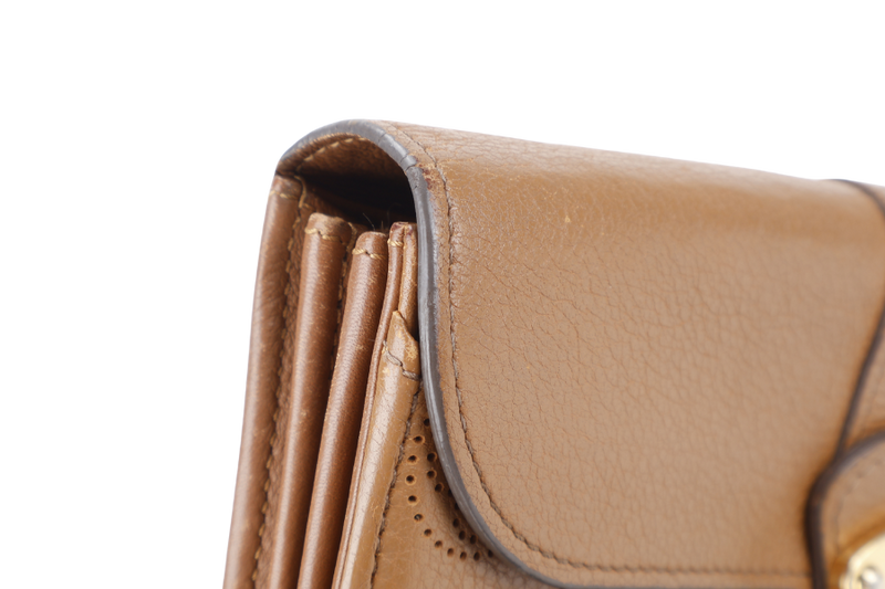 LOUIS VUITTON MAHINA PORTEFEUILLE IRIS WALLET BROWN LEATHER GOLD HARDWARE NO DUST COVER