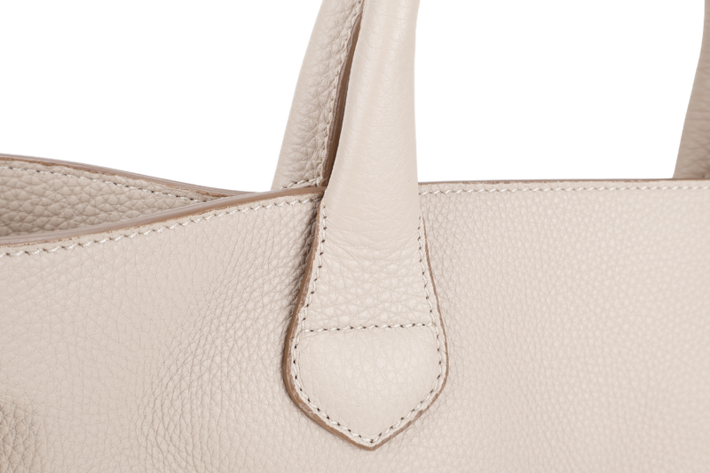 BURBERRY BEIGE BANNER HOUSE CHECK DERBY TOTE CALF LEATHER GOLD HARDWARE WITH STRAPS AND DUST COVER