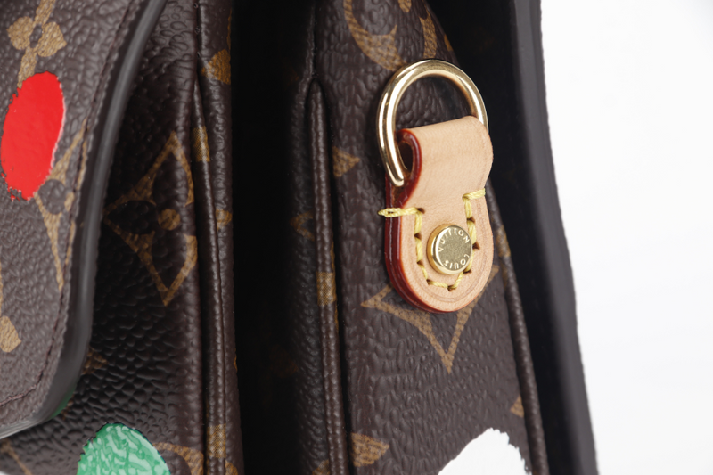 LOUIS VUITTON YAYOI KUSAMA POCHETTE METIS (M46384) MONOGRAM CANVAS WITH STRAP AND DUST COVER