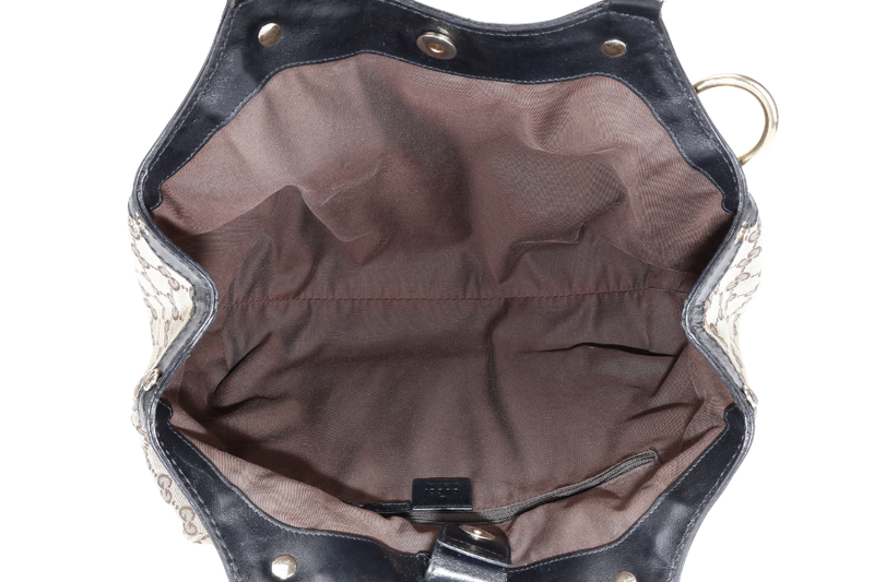 GUCCI SUKEY TOTE BAG BEIGE CANVAS WITH GOLD HARDWARE NO DUST COVER