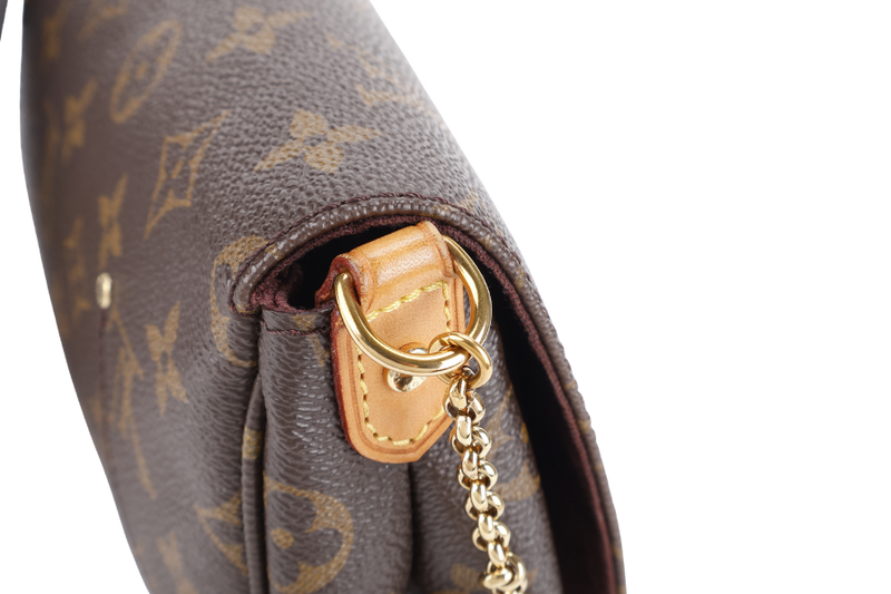 LOUIS VUITTON M40718 FAVORITE CROSSBODY BAG MM MONOGRAM CANVAS GOLD HARDWARE WITH DUST COVER AND BOX