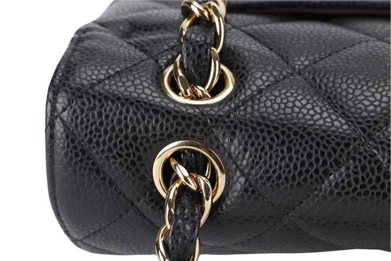 CHANEL CLASSIC DOUBLE FLAP MAXI (1723xxxx) BLACK CAVIAR LEATHER GOLD HARDWARE WITH DUST COVER