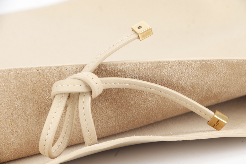 YVES SAINT LAURENT (YSL) SUZANNE HOBO SHOULDER BAG BEIGE GRAINED LEATHER GOLD HARDWARE WITH DUST COVER
