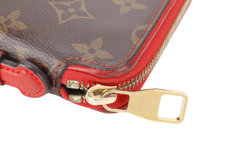 LOUIS VUITTON DAILY ORGANIZER MONOGRAM x ROUGE WALLET MONOGRAM CANVAS GOLD HARDWARE WITH DUST COVER AND BOX