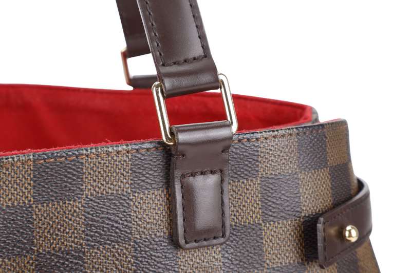 LOUIS VUITTON UZES TOTE BAG DAMIER EBENE CANVAS GOLD HARDWARE NO DUST COVER