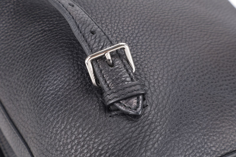 GUCCI BAMBOO BLACK LEATHER BACKPACK WITH DUST COVER