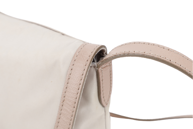 SALVATORE FERRAGAMO PINK CANVAS LEATHER CROSSBODY BAG GOLD HARDWARE NO DUST COVER