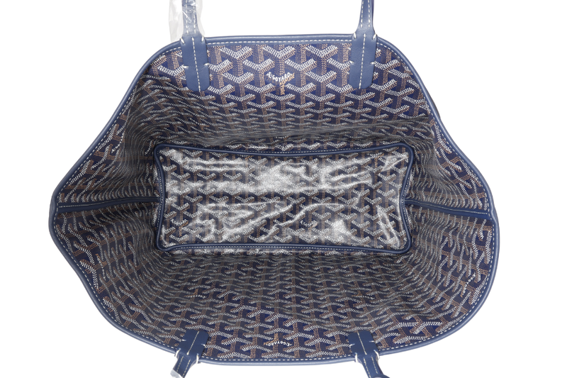 GOYARD ANJOU PM BAG NAVY BLUE COLOR WITH DUST COVER