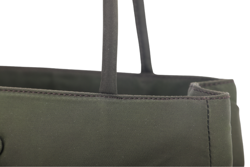 PRADA B3864 TESSUTO CITY NYLON GREEN TOTE BAG WITH CARD NO DUST COVER