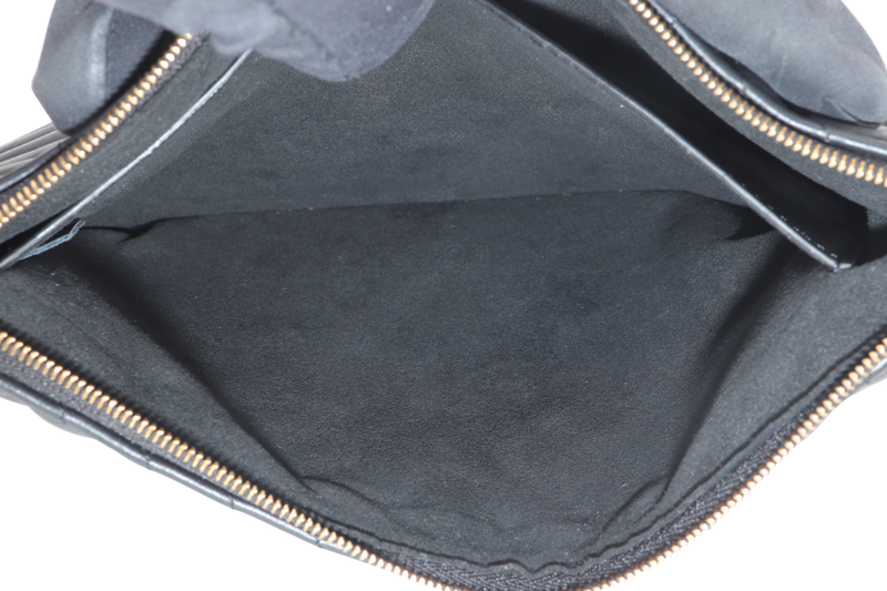 LOUIS VUITTON M63943 NEW WAVE POCHETTE BLACK CALF LEATHER WITH DUST COVER