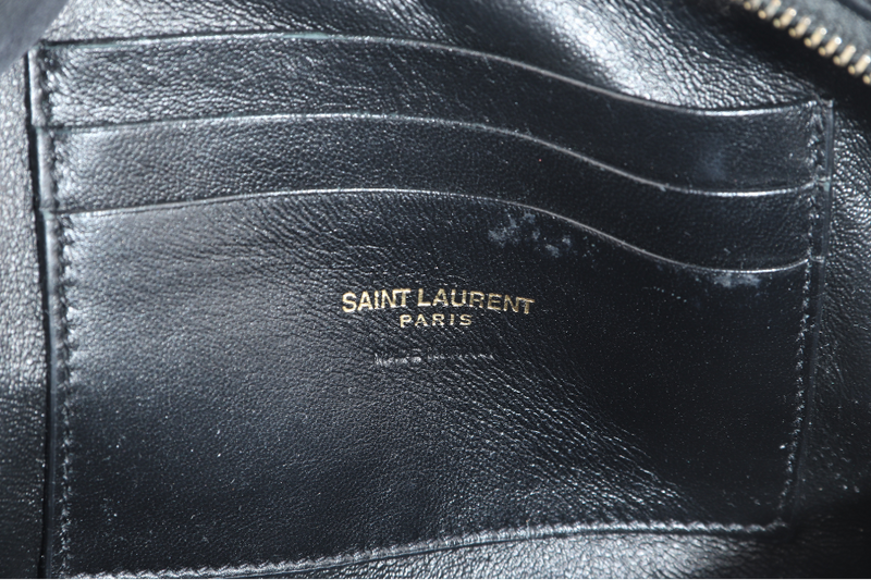 YVES SAINT LAURENT (YSL) MINI LOU CAMERA BAG BLACK CAVIAR LEATHER CROSSBODY GOLD HARDWARE WITH DUST COVER AND BOX