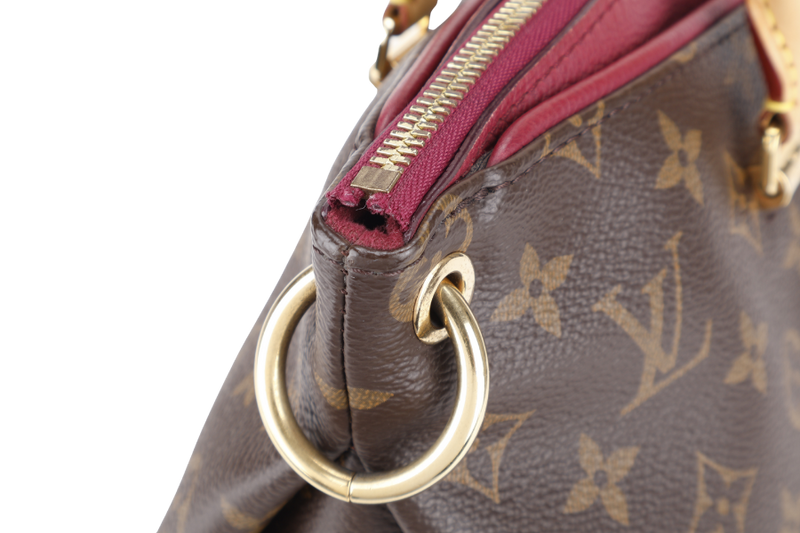 LOUIS VUITTON PALLAS MM MONOGRAM CERISE INTERIOR CANVAS GOLD HARDWARE WITH STRAPS AND DUST COVER