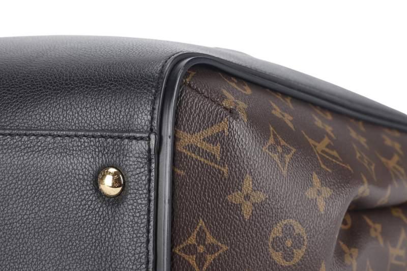 LOUIS VUITTON KIMONO MM TOTE BAG (M40460) MONOGRAM CANVAS BLACK LEATHER TRIM GOLD HARDWARE NO DUST COVER