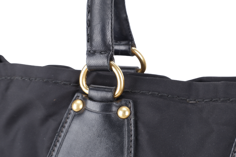 PRADA BN1995 NYLON TOTE NERO WITH CARD NO DUST COVER