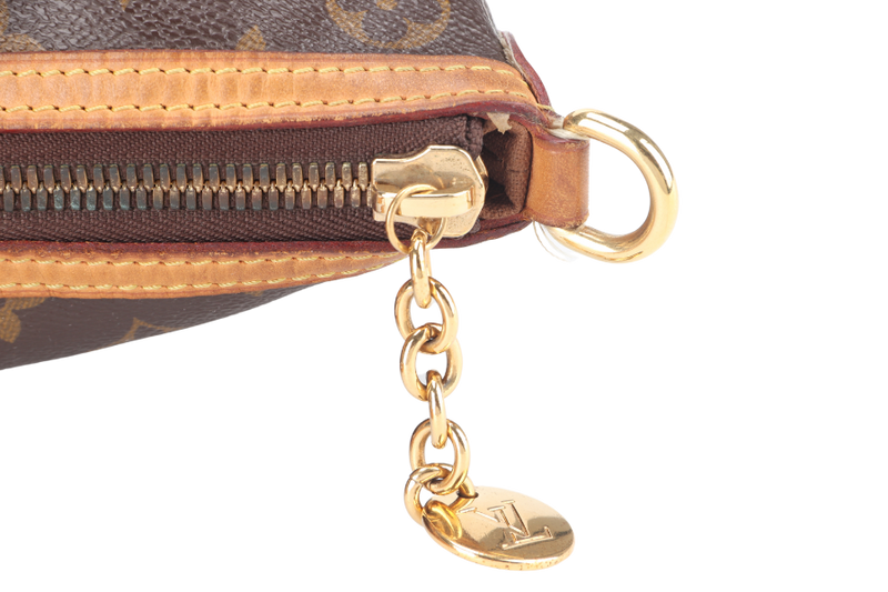 LOUIS VUITTON PALERMO M40145 PM MONOGRAM CANVAS GOLD HARDWARE WITH DUST COVER