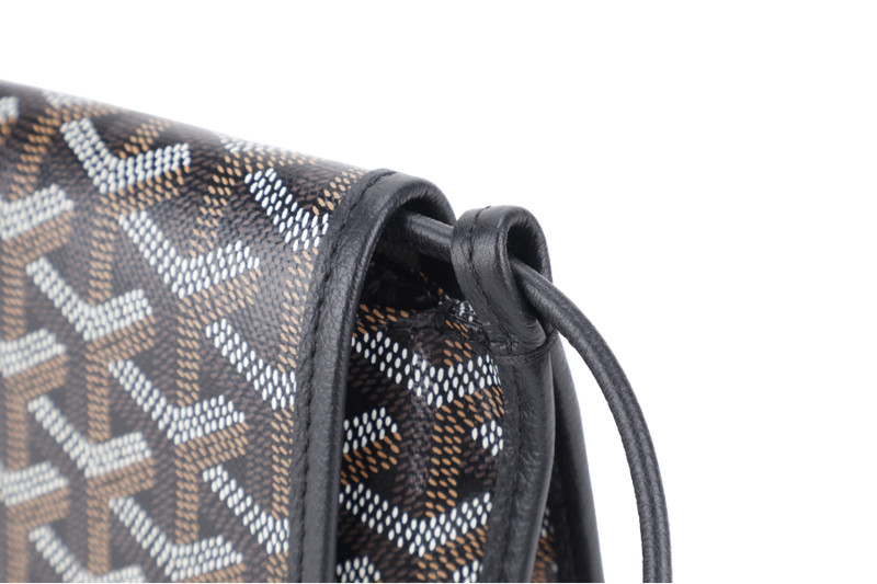 GOYARD PLUMET IN BLACK GOYARDINE WITH DUST COVER