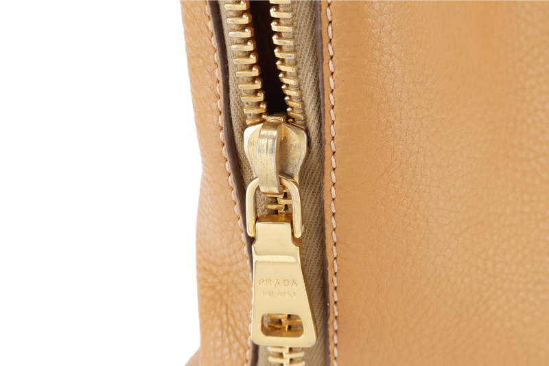 PRADA MUSTARD VITELLO DAINO LEATHER TOTE BAG NO CARD NO DUST COVER
