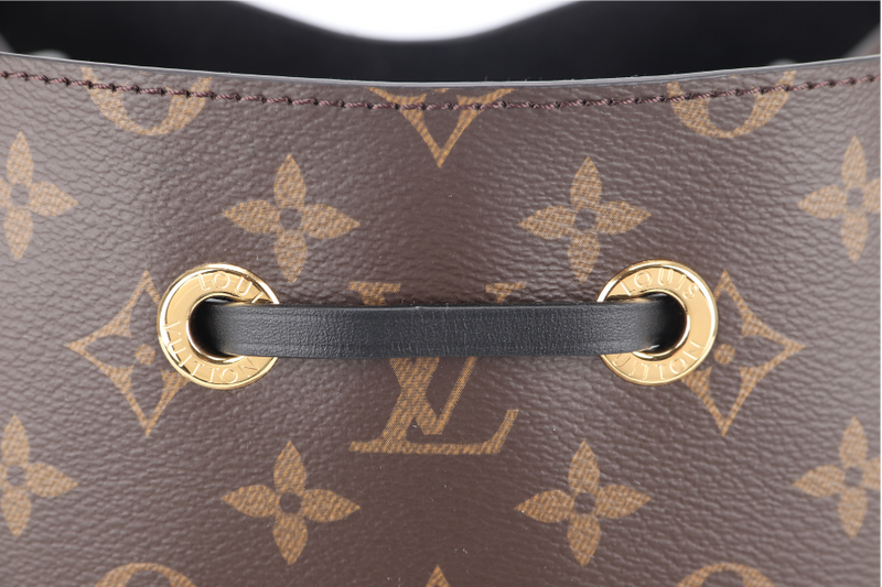 LOUIS VUITTON M44020 NEONOE MM MONOGRAM CANVAS GOLD HARDWARE WITH STRAPS AND DUST COVER