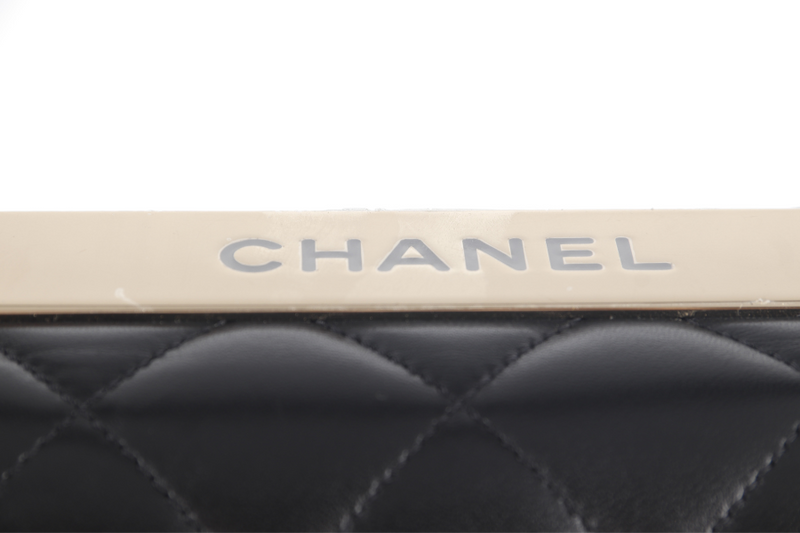 CHANEL TRENDY CC (2752xxxx) MEDIUM BLACK LAMBSKIN GOLD HARDWARE WITH CARD AND DUST COVER