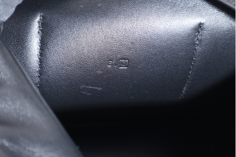 HERMES DOGON DUO WALLET STAMP O SQUARE (YEAR 2011) NOIR TOGO LEATHER SILVER HARDWARE WITH BOX