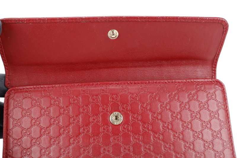 GUCCI GG SIGNATURE CONTINENTAL ZIP LONG WALLET GOLD HARDWARE WITH DUST COVER AND BOX