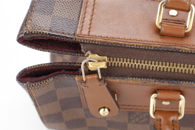 LOUIS VUITTON GREENWICH DAMIER EBENE CANVAS GOLD HARDWARE WITH STRAPS, LOCK&KEYS AND DUST COVER