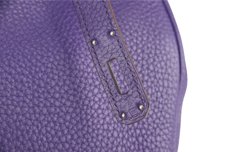 HERMES BIRKIN 35 IRIS TOGO SILVER HARDWARE STAMP N (YEAR 2010) WITH DUST COVER, PADLOCK AND KEYS