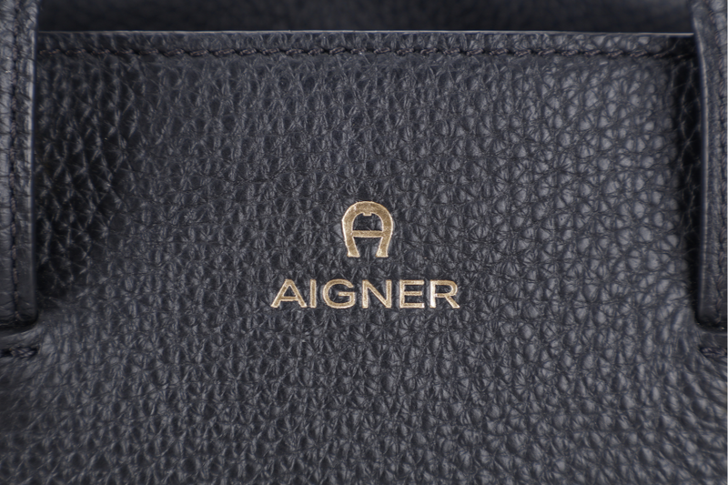 AIGNER IVY 2WAY BAG MEDIUM BLACK LEATHER WITH DUST COVER