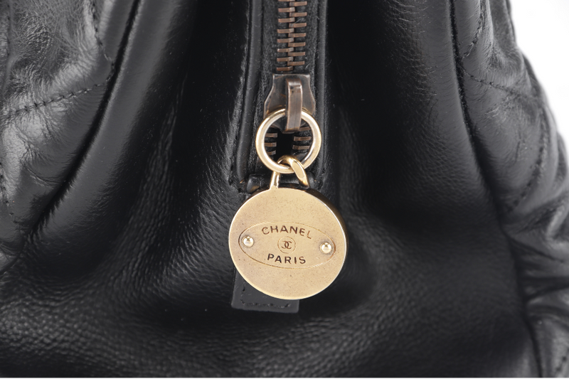 CHANEL QUILTED MATELASSE LAMBSKIN CC LOGO SHOULDER BAG GOLD HARDWARE (1739xxxx) NO DUST COVER