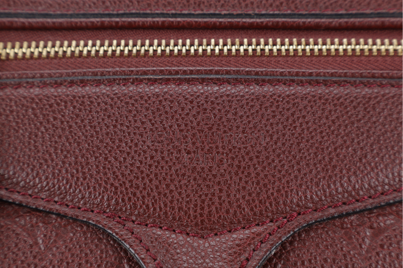 LOUIS VUITTON LUMINEUSE PM (M93413) BURGUNDY MONOGRAM EMPREINTE GOLD HARDWARE WITH DUST COVER