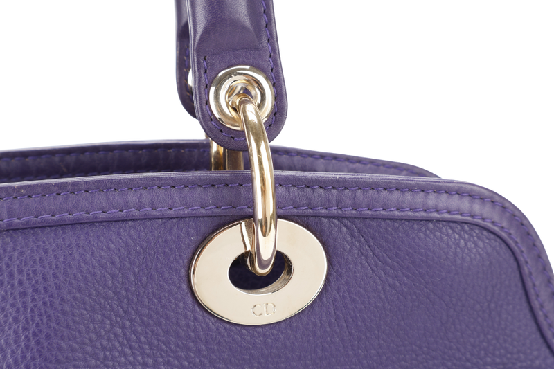CHRISTIAN DIOR GRANVILLE PURPLE CALF LEATHER GOLD HARDWARE 17-BO-0173 WITH DUST COVER AND STRAPS