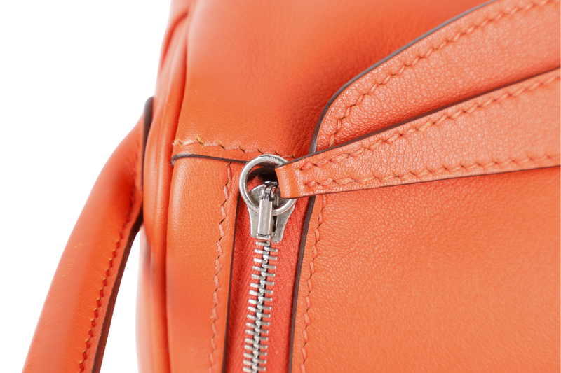 HERMES LINDY 26 CAPUCINE SWIFT LEATHER PHW STAMP A (YEAR 2017) WITH DUST COVER