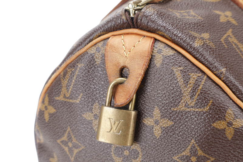 LOUIS VUITTON SPEEDY 30 MONOGRAM CANVAS GOLD HARDWARE NO DUST COVER