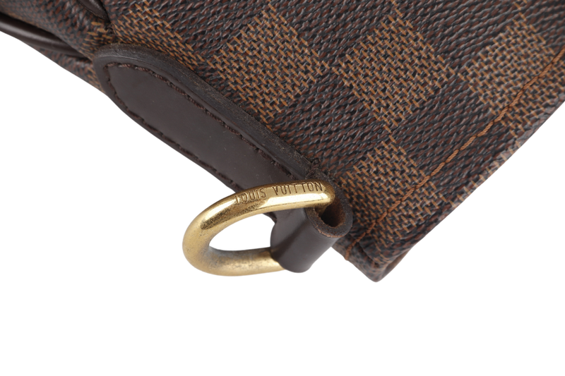 LOUIS VUITTON ROSEBERY CABAS (N41177) DAMIER EBENE CANVAS GOLD HARDWARE WITH DUST COVER AND STRAPS