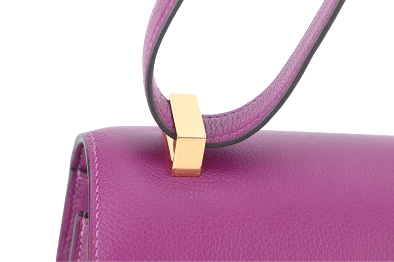HERMES CONSTANCE 24 ANEMONE EVERCOLOR PERMABRASS HARDWARE STAMP Y (YEAR 2020) WITH DUST COVER AND BOX