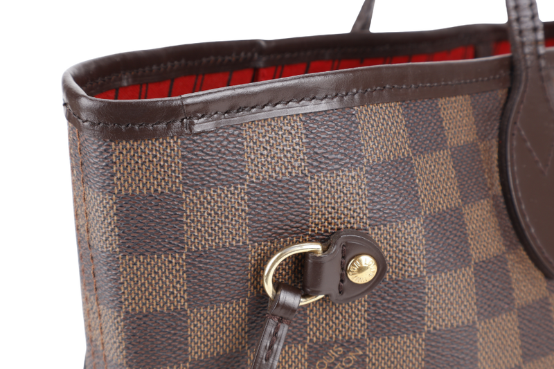 LOUIS VUITTON NEVERFULL MM EBENE DAMIER COATED CANVAS GOLD HARDWARE NO DUST COVER