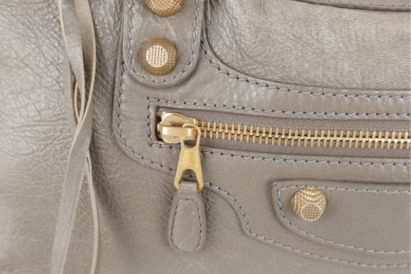 BALENCIAGA CLASSIC CITY KHAKI COLOR GOLD HARDWARE WITH DUST COVER