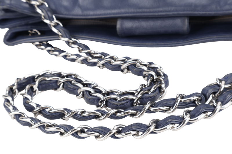 CHANEL COCO BENGAL OPEN ACCORDION CALFSKIN BLUE TOTE (1655xxxx) NO CARD AND NO DUST COVER