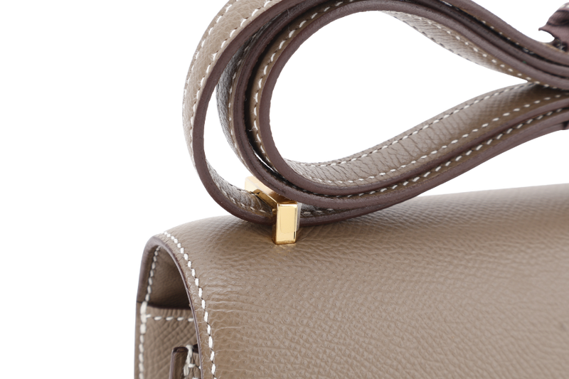 HERMES CONSTANCE 18 STAMP U (YEAR 2022) ETOUPE EPSOM GOLD HARDWARE WITH DUST COVER