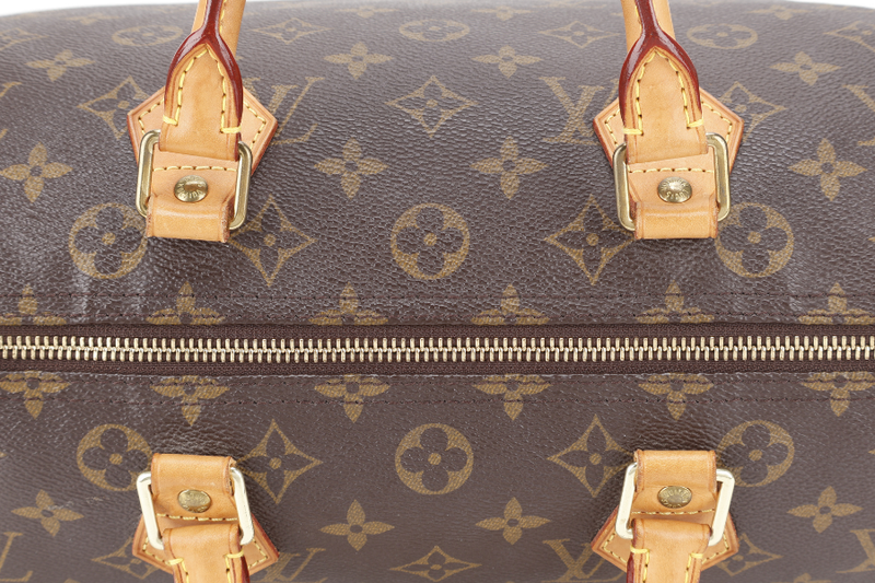 LOUIS VUITTON SPEEDY 30 MONOGRAM CANVAS GOLD HARDWARE WITH KEYS AND PADLOCK