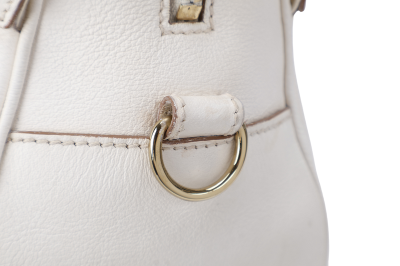 CARTIER MUST MARCELLO HANDBAG WHITE LEATHER WITH STRAPS AND DUST COVER