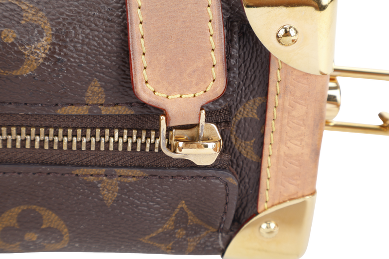 LOUIS VUITTON M46358 SOFT TRUNK MM MONOGRAM CANVAS GOLD HARDWARE WITH STRAPS