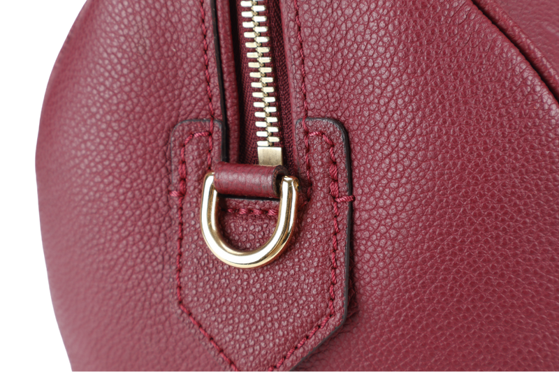 LOUIS VUITTON M44145 SPEEDY BANDOULIERE 25 MONOGRAM BURGUNDY EMPREINTE LEATHER GOLD HARDWARE WITH LEATHER STRAPS, KEY&PADLOCK AND DUST COVER