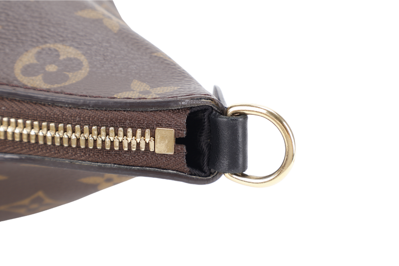 LOUIS VUITTON M45831 BOULOGNE PM MONOGRAM COATED CANVAS GOLD HARDWARE WITH DUST COVER AND BOX