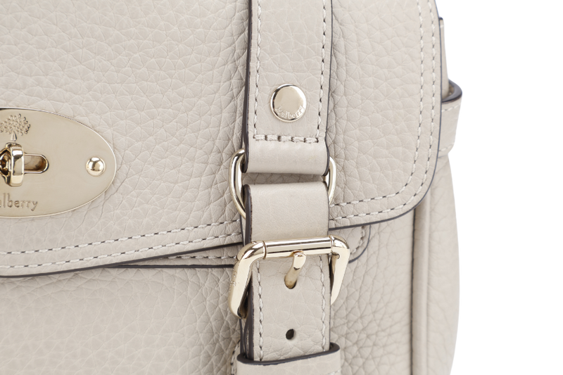 MULBERRY ALEXA LIGHT BEIGE CALF LEATHER BAG GOLD HARDWARE WITH STRAPS AND DUST COVER