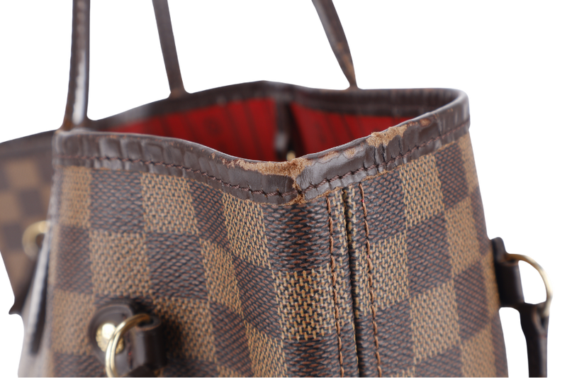 LOUIS VUITTON NEVERFULL MM (N40600) DAMIER EBENE CANVAS GOLD HARDWARE NO DUST COVER