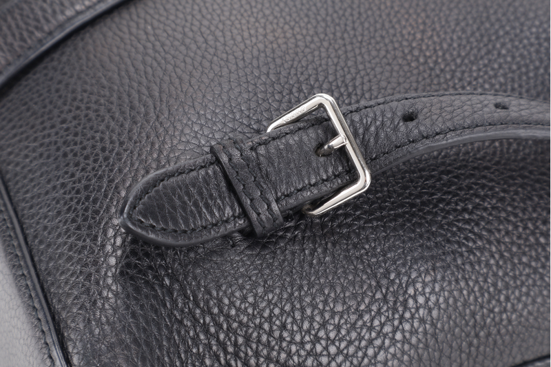 GUCCI BAMBOO BLACK LEATHER BACKPACK WITH DUST COVER